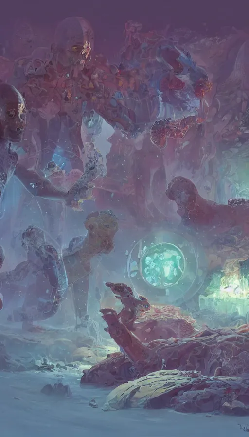 Prompt: The end of an organism, by Disney Concept Artists