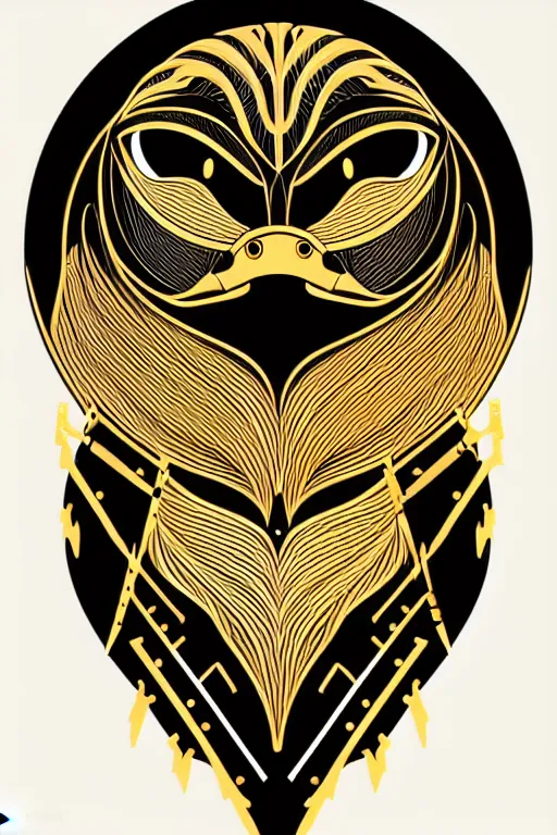 Image similar to Portrait of eagle, steampunk, gold, colorful, illustration, highly detailed, simple, smooth and clean vector curves, no jagged lines, vector art, smooth