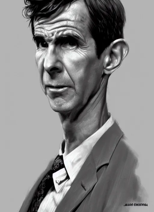 Prompt: portrait of Norman Bates from Psycho (1960), highly detailed, centered, solid color background, digital painting, artstation, concept art, smooth, sharp focus, illustration, Jason Edmiston, donato giancola, Joseph Christian Leyendecker, Les Edwards, Ed Repka, WLOP, Artgerm