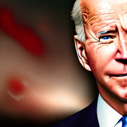 Prompt: A portrait of joe biden with stoned red eyes, highly detailed, studio lighting, professional photograph, 4K HD