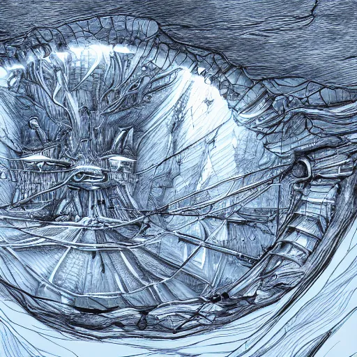 Image similar to hollow spirit of antarctica, cinematic, establishing shot, extremely high detail, photo realistic, cinematic lighting, intricate line drawings, 8k resolution