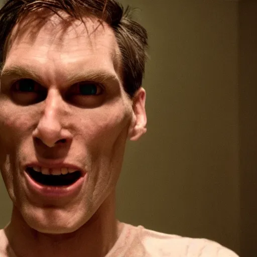 Image similar to Live Action Still of Jerma in Psycho (film), real life, hyperrealistic, ultra realistic, realistic, highly detailed, epic, HD quality, 8k resolution, body and headshot, film still