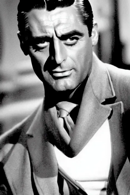 Prompt: cary grant as buffy the vampire slayer. superhero movie set in the 1 9 6 0's