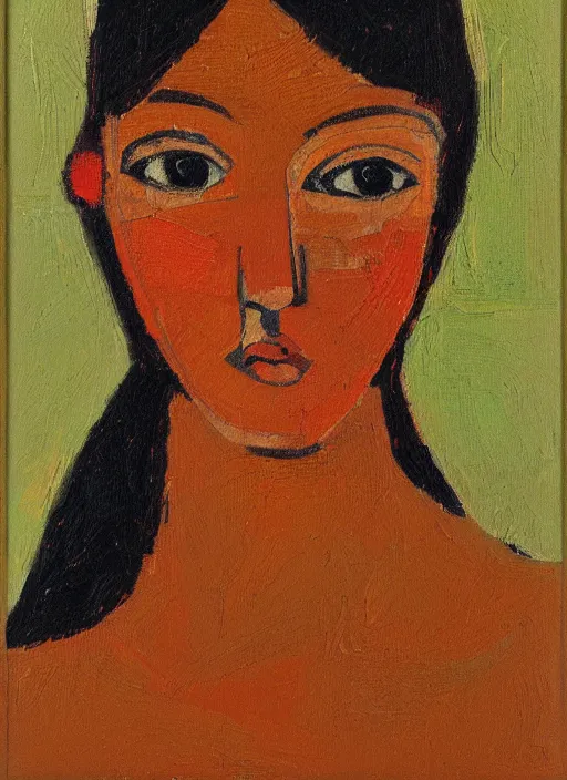 Prompt: portrait of a girl, expressive abstractionism, many small hard relief strokes of oil on canvas with high detail