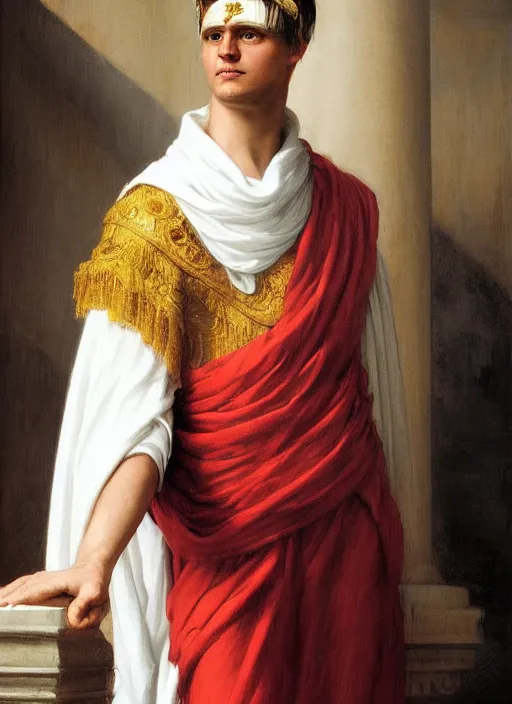 formal portrait of caesar augustus wearing plain white | Stable ...