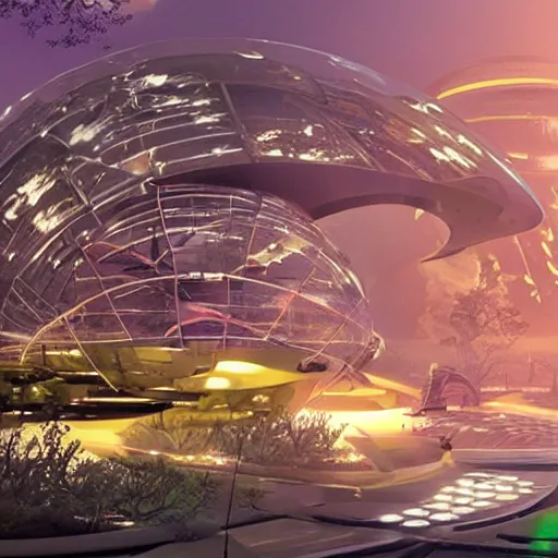 Prompt: photo of a futuristic solarpunk utopia