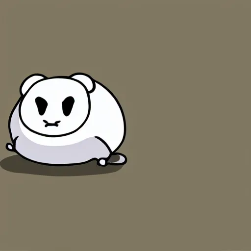 Image similar to a slug with a panda face in cartoon style