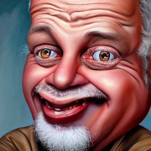 Image similar to Caricature portraits done of Gene Ween, realistic, hyperrealistic, very realistic, highly detailed, very detailed, extremely detailed, detailed, oil painting, digital art, trending on artstation