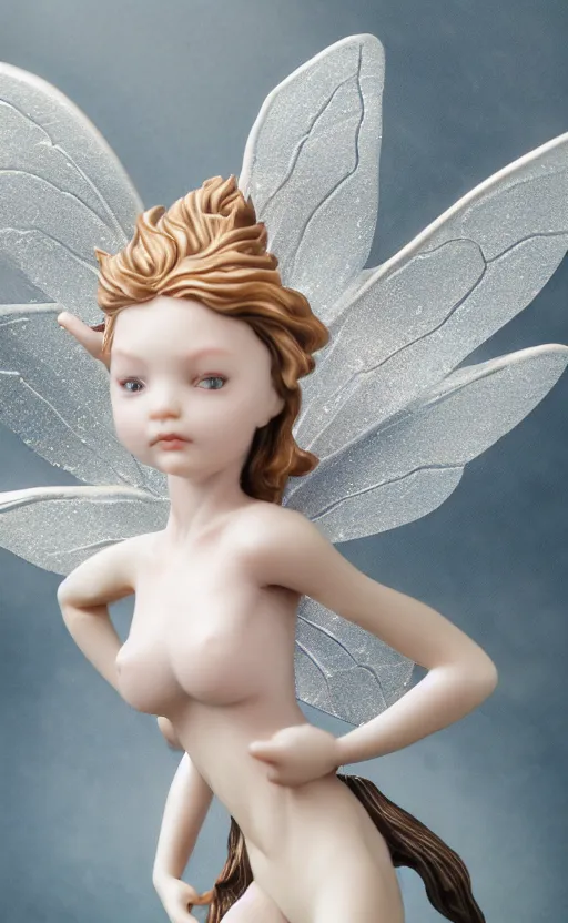 Image similar to !dream Porcelain fairy girl figure, 8k, studio photography, highly detailed