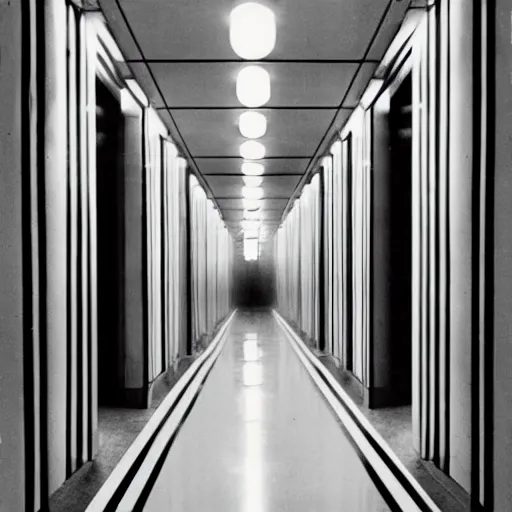 Image similar to stanley kubrick hallway, 1 9 6 0 s, 4 k