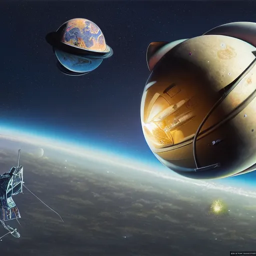 Image similar to in space the spherical horse in vacuum, hyperrealism, no blur, 4 k resolution, ultra detailed, style of ron cobb, adolf hiremy - hirschl, syd mead, ismail inceoglu, rene margitte