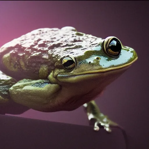 Prompt: hyperrealistic dslr film still of info wars alex jones disguised as ( ( frog ) ), stunning 8 k octane comprehensive 3 d render, inspired by istvan sandorfi & greg rutkowski & unreal engine, perfect symmetry, dim volumetric cinematic lighting, extremely hyper - detailed, extremely lifelike attributes & lifelike texture, intricate, masterpiece, artstation, stunning