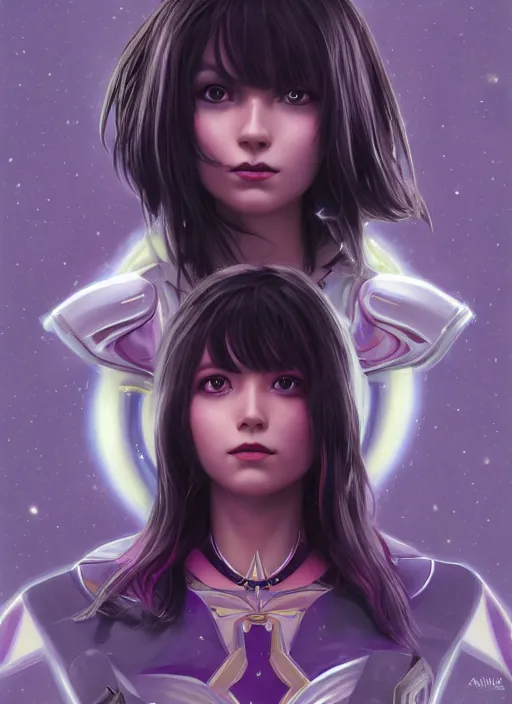 Image similar to symmetry!! portrait of sailor saturn! alien in the style of horizon zero dawn, machine face, intricate, elegant, highly detailed, digital painting, artstation, concept art, smooth, sharp focus, illustration, art by artgerm and greg rutkowski and alphonse mucha, 8 k