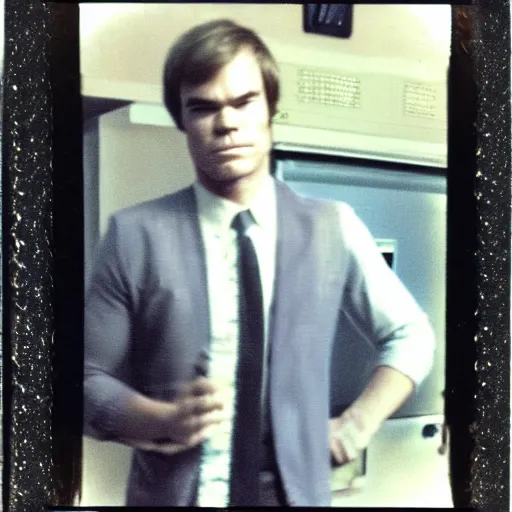 Image similar to dexter morgan at a disco 1 9 7 0 s polaroid