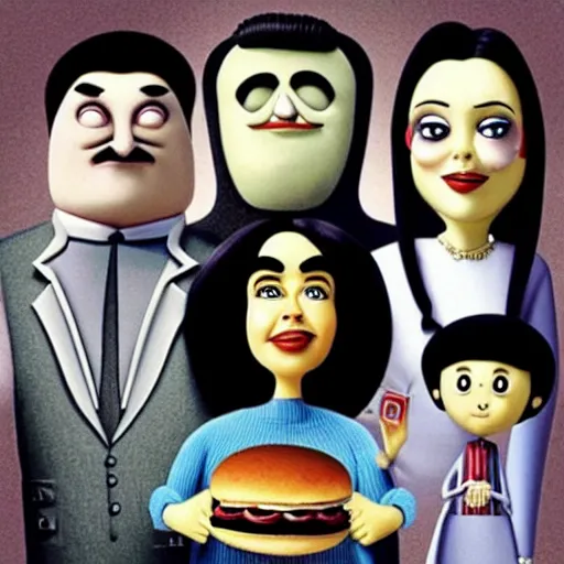 Image similar to “bob’s burgers, the Addams family”