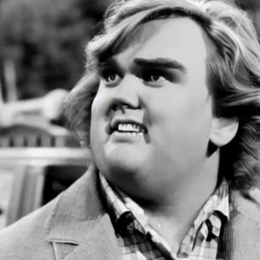 Prompt: a film still of john candy as marty in back to the future ( 1 9 8 5 )