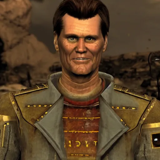 Prompt: Jim Carrey in Fallout New Vegas, 4k, detailed,