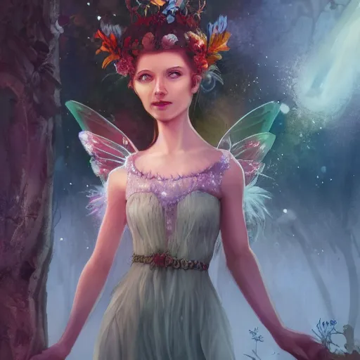 Prompt: Queen of the fae. Fairy people. A fairy Queen. By Richard Brooks. By Anna Podeworna. Jordan Grimmer. Cgsociety.