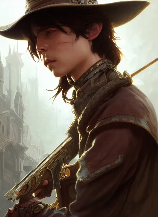 Image similar to carl grimes, d & d, fantasy, intricate, elegant, highly detailed, digital painting, artstation, concept art, matte, sharp focus, illustration, hearthstone, art by artgerm and greg rutkowski and alphonse mucha