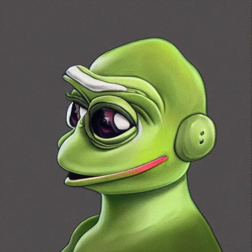 Image similar to sad pepe, realistic, detailed, artstation