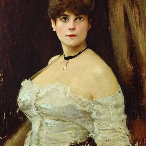 Image similar to action heroine by alfred stevens