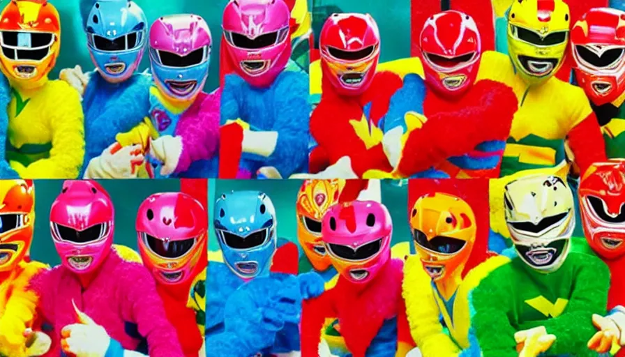 Image similar to sour patch kids!!, power rangers