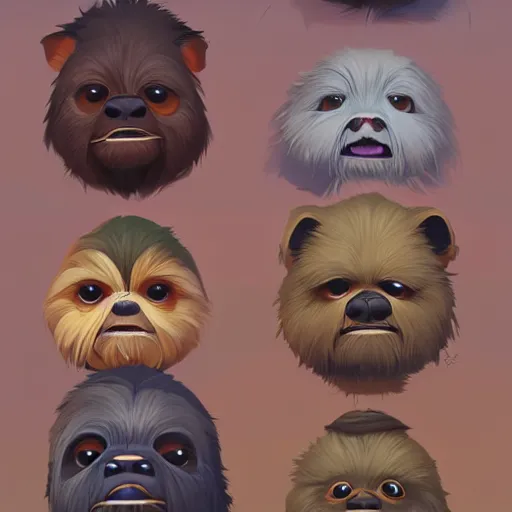 Image similar to face icon stylized minimalist ewoks, loftis, cory behance hd by jesper ejsing, by rhads, makoto shinkai and lois van baarle, ilya kuvshinov, rossdraws global illumination