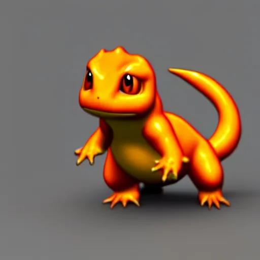 Prompt: charmander, 3 d model, 4 k, highly detailed