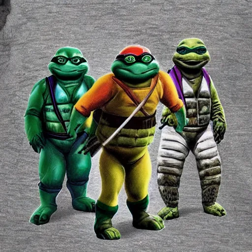 Prompt: chernobyl teenage mutant ninja turtles