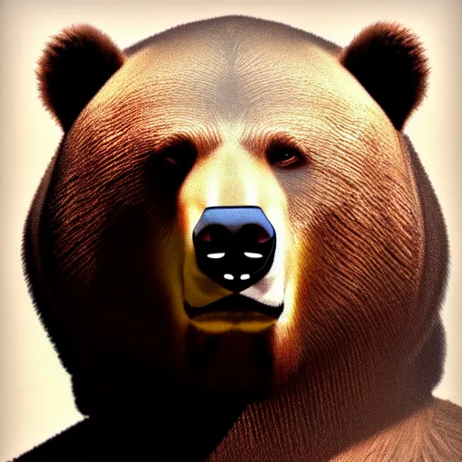 Prompt: guru the bear, photorealistic