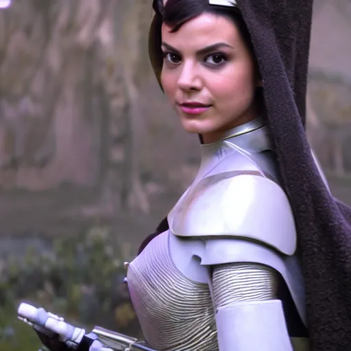 Image similar to victoria justice as princess padme in star wars episode 3, 8 k resolution, cinematic lighting, anatomically correct