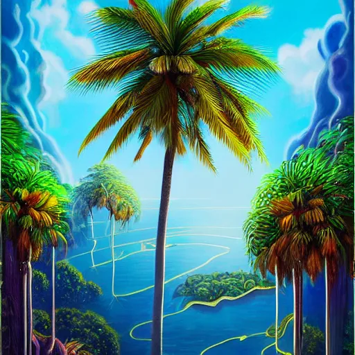 Prompt: a ultradetailed beautiful painting of el dourado, amazonas by aulo maiskiankski, major arcana mason sparkles sky, and dougherty patrick, trending on artstation, mediterranean, palm trees, light sparkles, major arcana sky, sharp focus, soft light