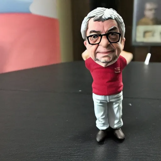 Prompt: jean luc melenchon action figure