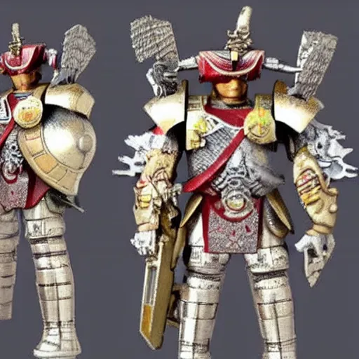 Image similar to God Emperor BongBong Marcos, Warhammer 4K armor,
