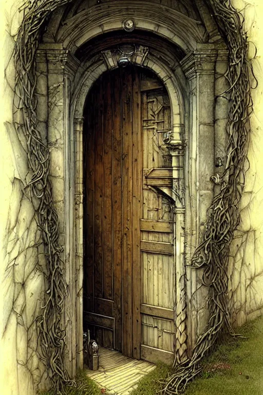 Prompt: a doorway to an impossible dream beyond comprehension, very very detailed painting by greg rutowski and jean baptiste monge