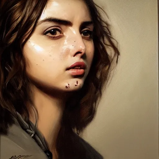 Prompt: ultra realistic portrait painting of ana de armas as a western outlaw wearing a black bandana over her face, art by michael sowa, 4 k, ultra realistic, highly detailed, epic lighting