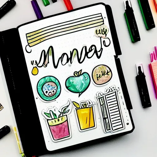 Image similar to cute monday sticker for bullet journal