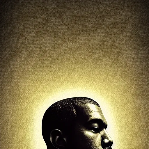 Image similar to Portrait of Kanye West as emperor napoleon, splash art, cinematic lighting, dramatic, octane render, long lens, shallow depth of field, bokeh, anamorphic lens flare, 8k, hyper detailed, 35mm film grain