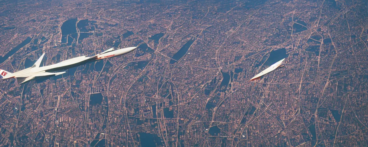 Image similar to a supersonic jet made out of spaghetti, flying above paris, canon 5 0 mm, cinematic lighting, photography, retro, film, kodachrome