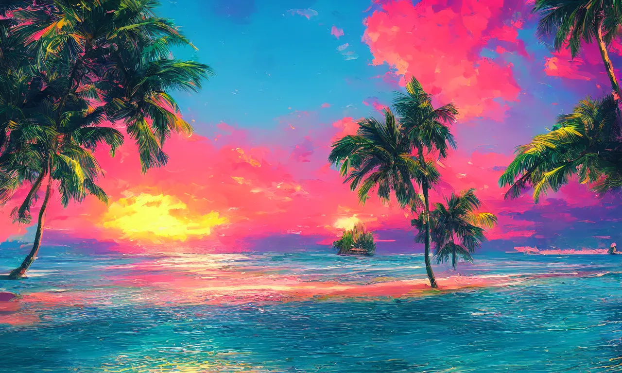 Image similar to paradise beach by alena aenami artworks in 4 k