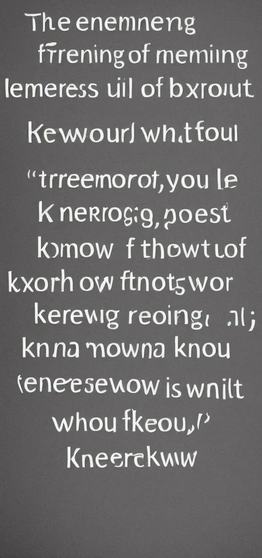 Image similar to the feeling of remembering nothingness, remembering what it means to not exist, the tremor of knowing what you aren't suppose to know