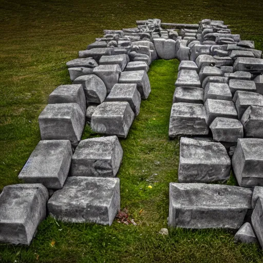 Image similar to giant megalith chess, photography