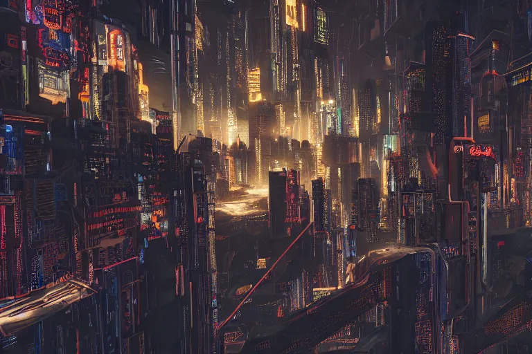 Prompt: abstract depiction of a complex city where the connections are seen as streaks of intense light, ultradetailed, polished, cyberpunk style, 8 k, octane render