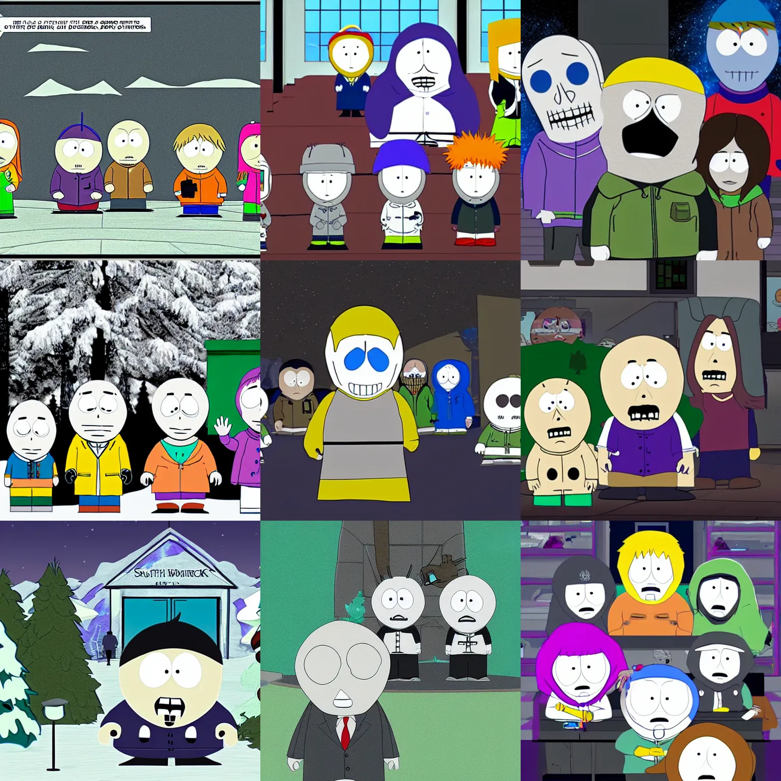 Prompt: WD Gaster in South Park