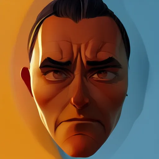 Image similar to face icon stylized minimalist goldfinger, loftis, cory behance hd by jesper ejsing, by rhads, makoto shinkai and lois van baarle, ilya kuvshinov, rossdraws global illumination