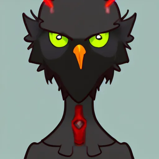 Prompt: an anthropomorphic crow fursona wearing a lab coat, deviantart, furry art