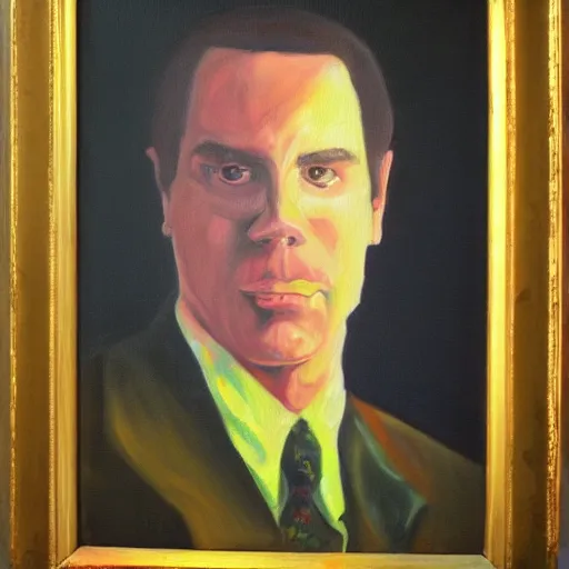 Image similar to clancy from tv show midnight gospel as an oil painting