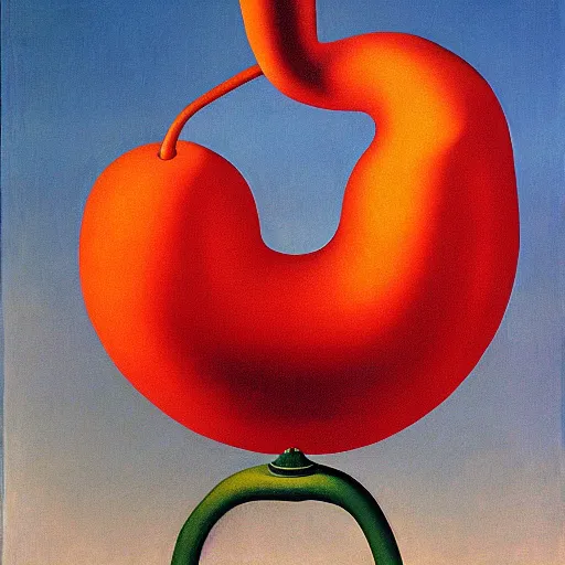 Image similar to magritte painting of abdominal aortic aneurysm