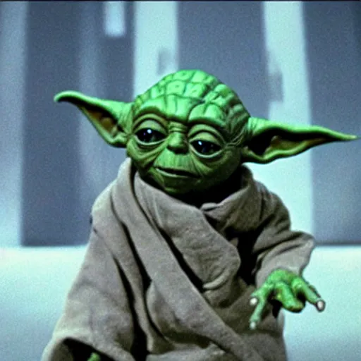 Image similar to yoda in gremlins, highly detailed