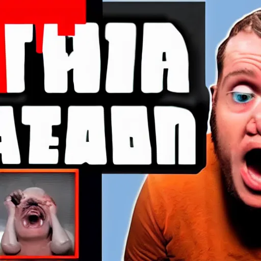 Prompt: the thumbnail of the YouTube video: reacting to nuclear war (gone wrong)